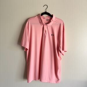 Under Armour Peach Short Sleeve The Performance Polo Shirt - XXL